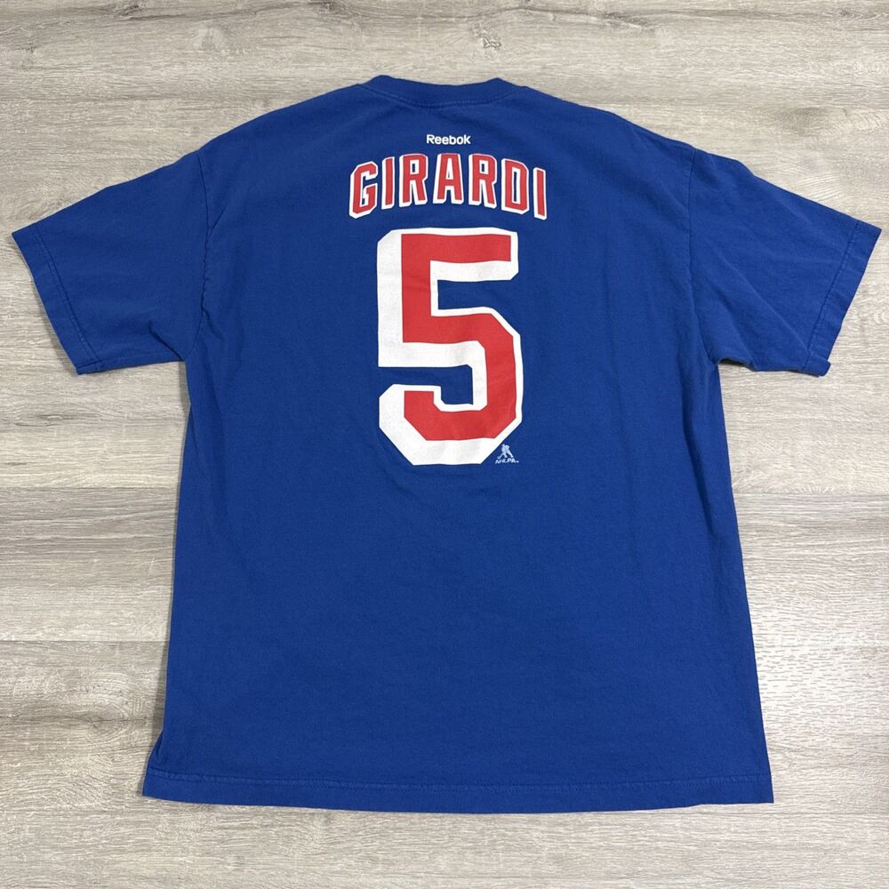Dan Girardi Shirt New York Rangers Reebok 2014 Stanley Cup Final Men’s Blue XL